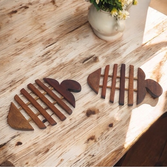 Brazilian Teak Wood Other - Handmade Strawberry Teak Wood Trivet for Hot Dishes, Pot Pan or Tea Pot Holder